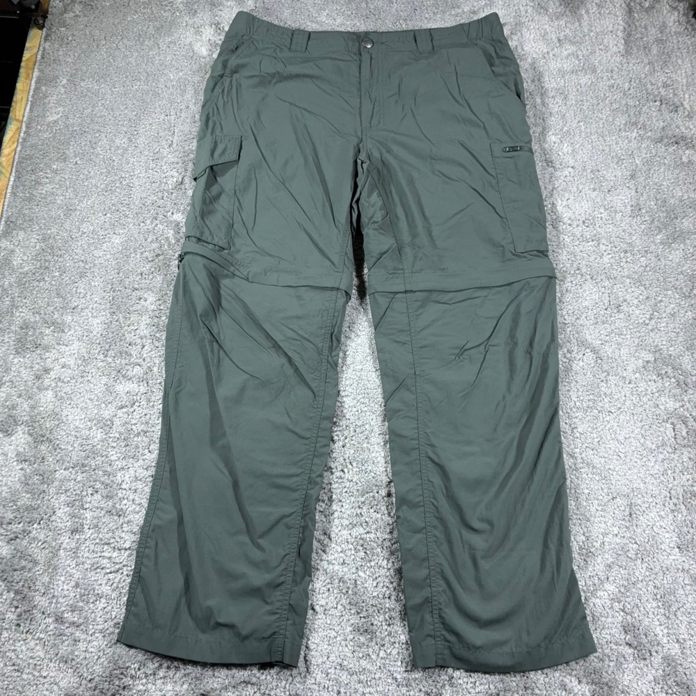 Columbia Silver Ridge Convertible Pants Mens 38x30 Green Nylon Hiking AM8004